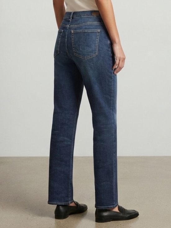 Ralph Lauren Denim - Ralph Lauren Premier Straight-Leg Mid/Dark Blue Jeans Size 8